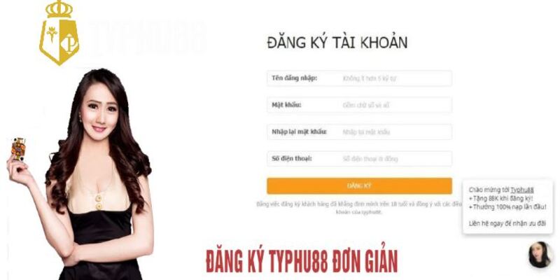 Đăng ký typhu88 cực đơn giản